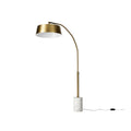 **Moderne vloerlamp met marmeren voet en gouden afwerking**