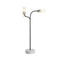 **Moderne bureaulamp met dubbele lichtbronnen en betonvoet**